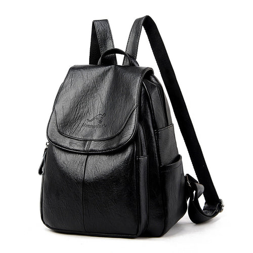 Barrel Kangaroo Women's Bag 2025 New genuine goods Women's Large Capacity Soft Leather Backpack Simple Fashion Travel Bag