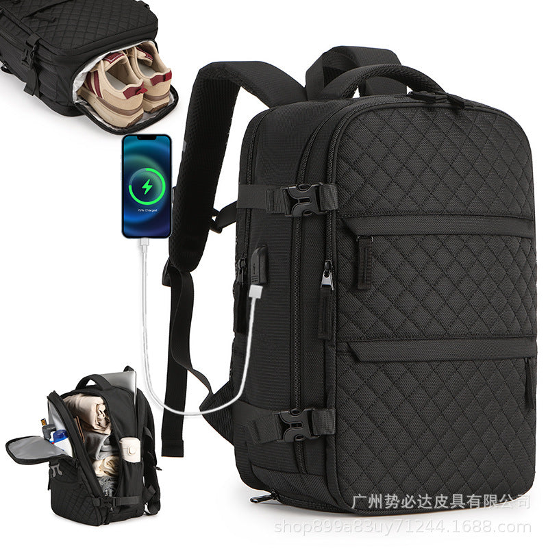 Cross-Border Trade Mommy Bag, Baby Care Bag for Outings, Extra-Large Capacity Backpack with Box-Style Opening, 2024 New Model