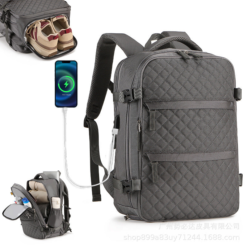 Cross-Border Trade Mommy Bag, Baby Care Bag for Outings, Extra-Large Capacity Backpack with Box-Style Opening, 2024 New Model