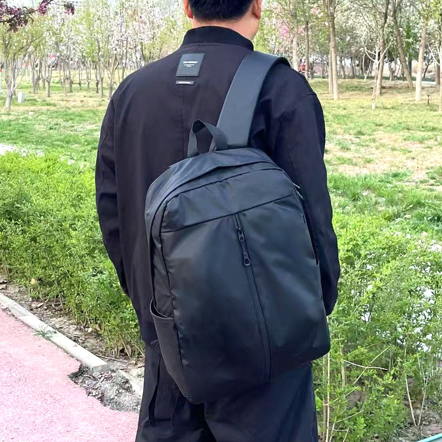 New Lightweight Men's Business Backpack, Fashionable Solid Color College Student Bag, Large Capacity Computer Backpack Wholesale