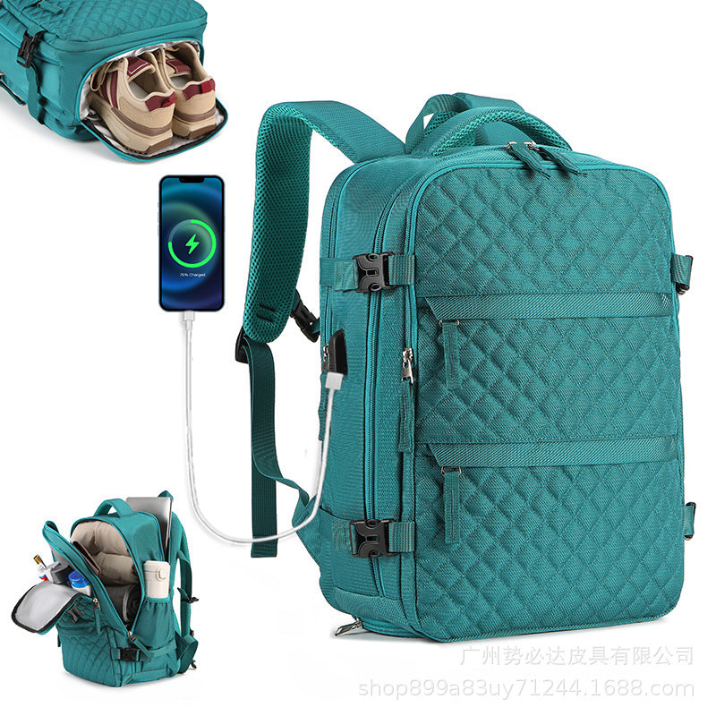 Cross-Border Trade Mommy Bag, Baby Care Bag for Outings, Extra-Large Capacity Backpack with Box-Style Opening, 2024 New Model