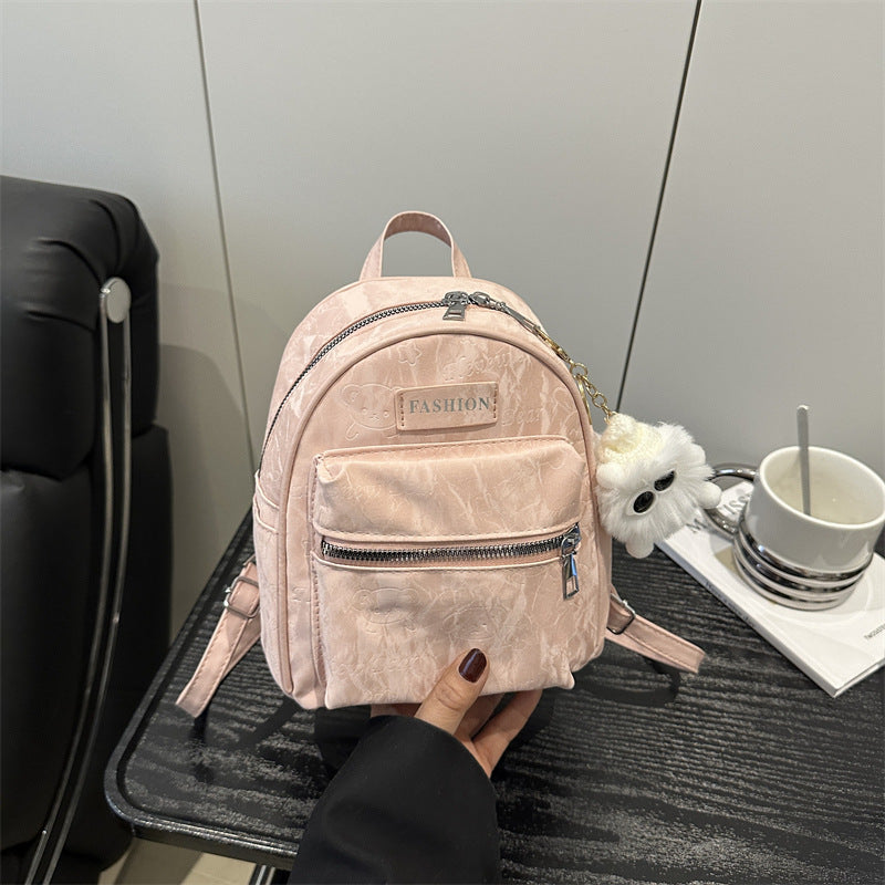 2025 High-Looking Fashionable Travel Small Bag Women's New Style Student Backpack for Work and Outing Backpack