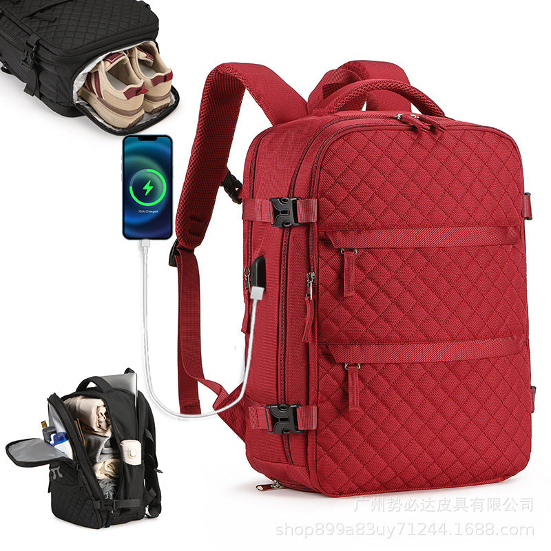 Cross-Border Trade Mommy Bag, Baby Care Bag for Outings, Extra-Large Capacity Backpack with Box-Style Opening, 2024 New Model