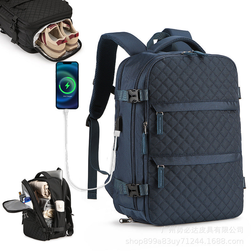 Cross-Border Trade Mommy Bag, Baby Care Bag for Outings, Extra-Large Capacity Backpack with Box-Style Opening, 2024 New Model