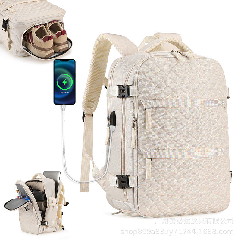 Cross-Border Trade Mommy Bag, Baby Care Bag for Outings, Extra-Large Capacity Backpack with Box-Style Opening, 2024 New Model