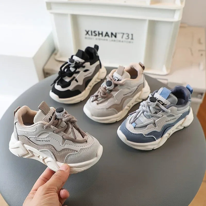 Chaussures de sport décontractées pour garçons et filles, baskets pour tout-petits, chaussures de course pour petits enfants, coordonnantes, à lacets, classiques, nouvelle tendance, chaudes, 21-30