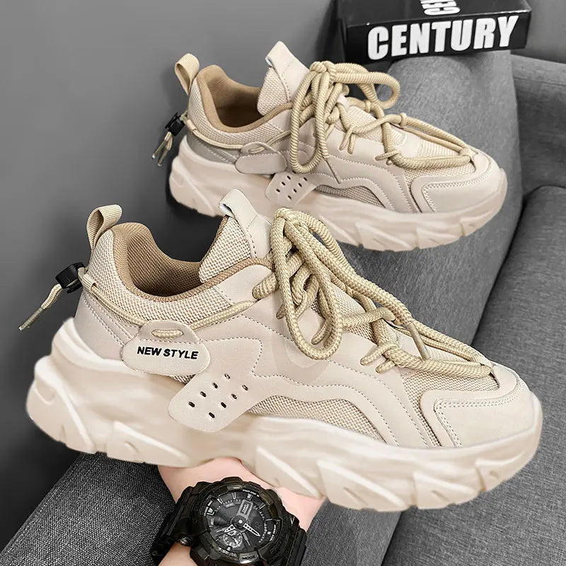 Chaussures pour hommes respirant à semelles épaisses espadrilles décontractées en plein air course quatre saisons nouveau Tennis hommes semelles souples confort hommes baskets