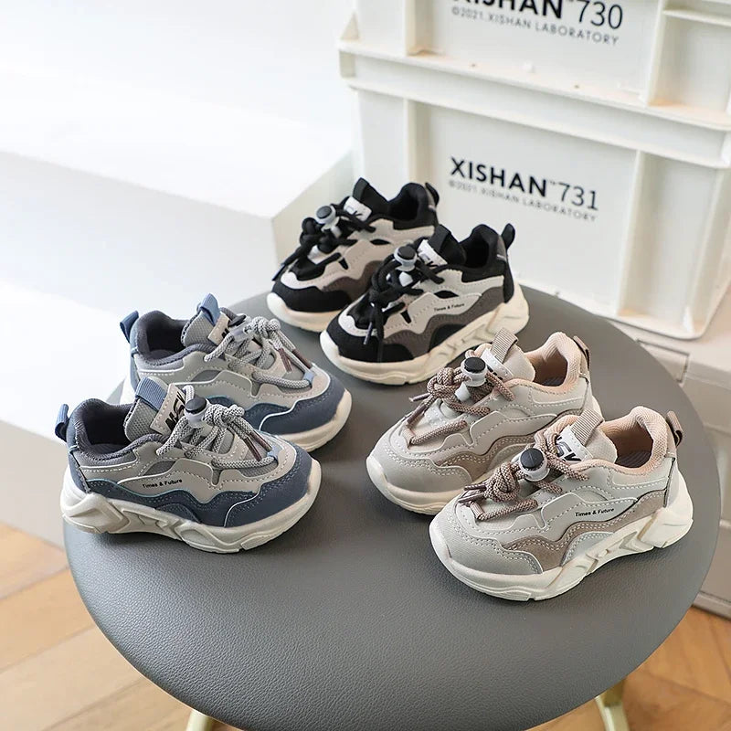 Chaussures de sport décontractées pour garçons et filles, baskets pour tout-petits, chaussures de course pour petits enfants, coordonnantes, à lacets, classiques, nouvelle tendance, chaudes, 21-30