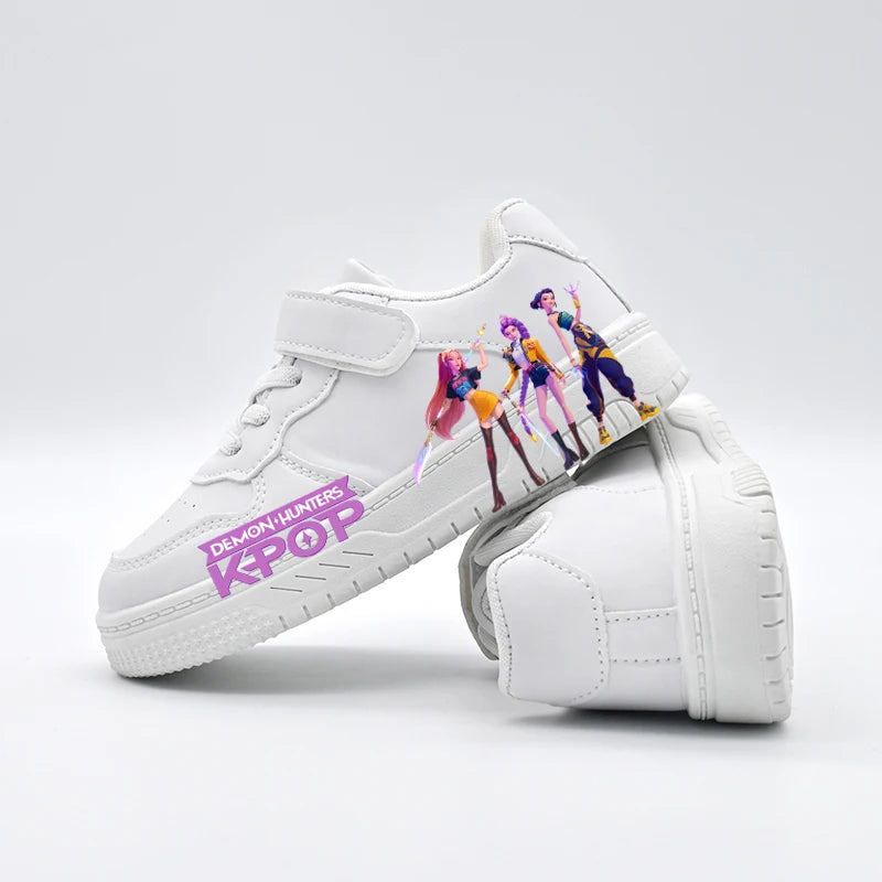 Chaussures décontractées pour enfants, nouvelle conception KPOP, baskets blanches pour garçons et filles, antidérapantes, respirantes, pour l'extérieur