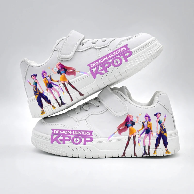 Chaussures décontractées pour enfants, nouvelle conception KPOP, baskets blanches pour garçons et filles, antidérapantes, respirantes, pour l'extérieur