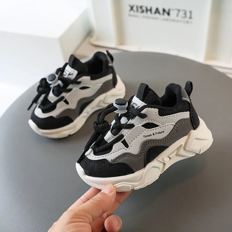 Chaussures de sport décontractées pour garçons et filles, baskets pour tout-petits, chaussures de course pour petits enfants, coordonnantes, à lacets, classiques, nouvelle tendance, chaudes, 21-30