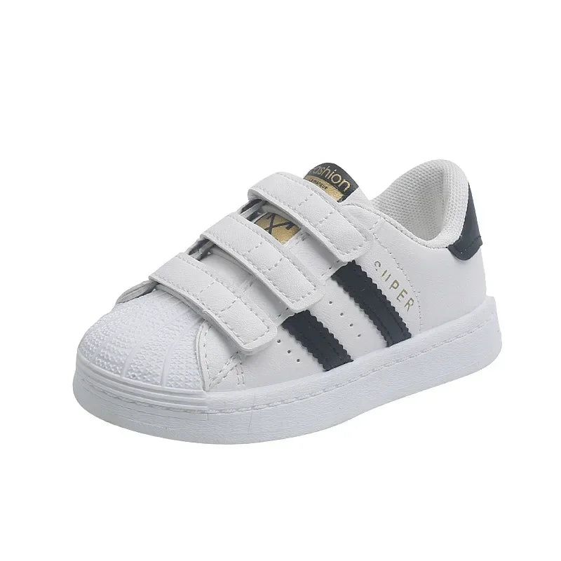 Baskets pour enfants enfants Design de mode blanc chaussures décontractées antidérapantes garçons filles crochet respirant baskets enfant en bas âge chaussures de plein air
