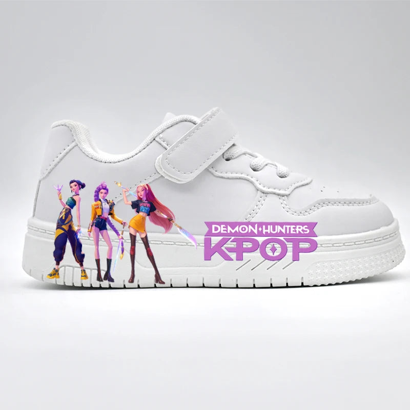 Chaussures décontractées pour enfants, nouvelle conception KPOP, baskets blanches pour garçons et filles, antidérapantes, respirantes, pour l'extérieur