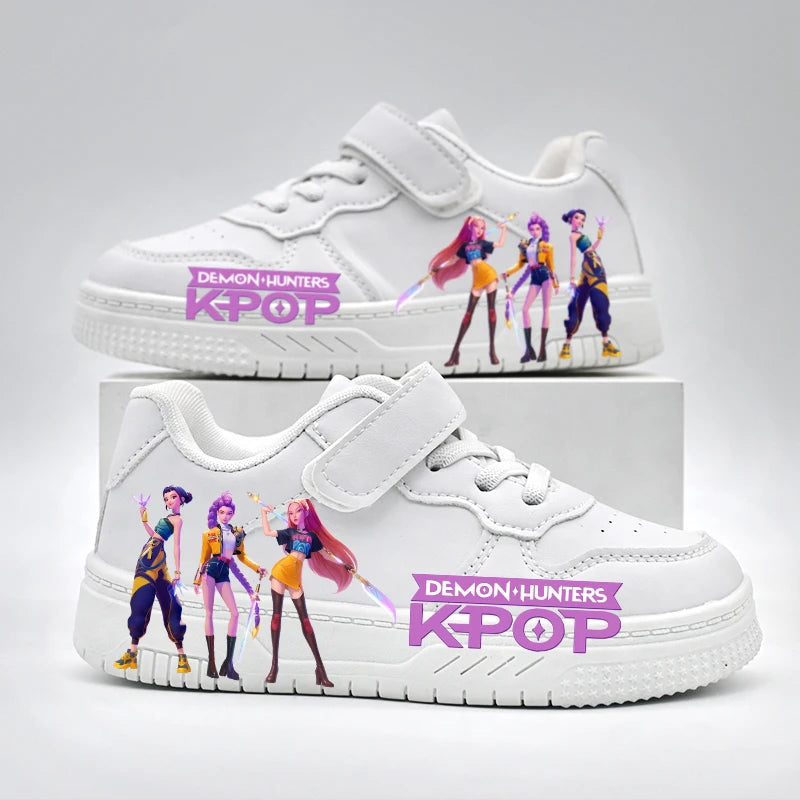 Chaussures décontractées pour enfants, nouvelle conception KPOP, baskets blanches pour garçons et filles, antidérapantes, respirantes, pour l'extérieur