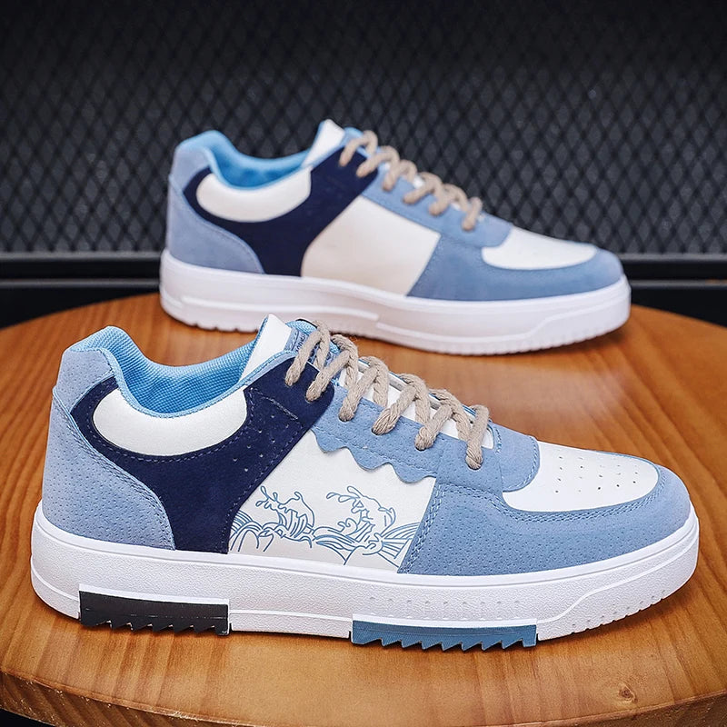 Chaussures de skate pour hommes, semelles souples, coupe basse, style rétro, chaussures décontractées pour la marche quotidienne, confortables, antidérapantes, chaussures de sport pour hommes