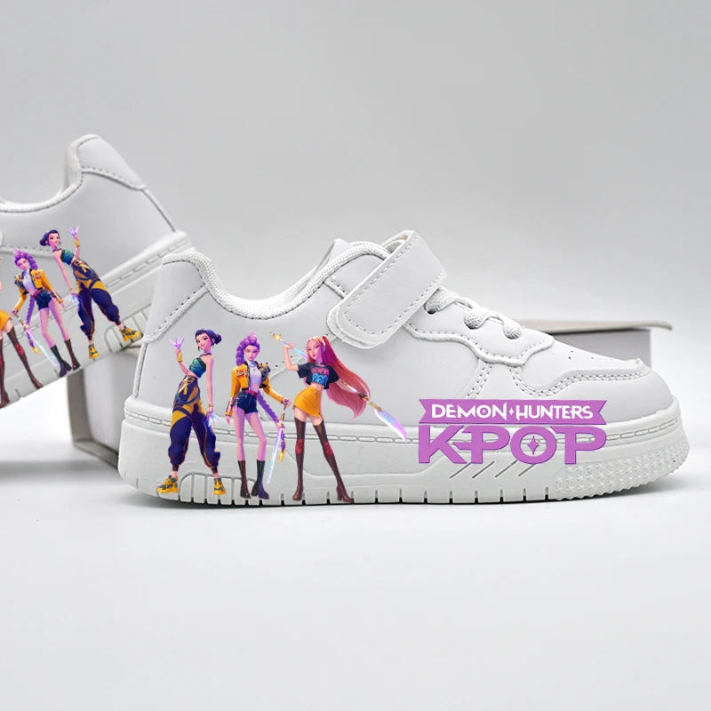 Chaussures décontractées pour enfants, nouvelle conception KPOP, baskets blanches pour garçons et filles, antidérapantes, respirantes, pour l'extérieur