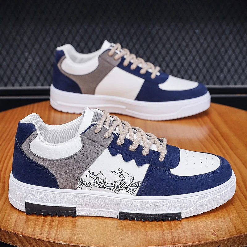 Chaussures de skate pour hommes, semelles souples, coupe basse, style rétro, chaussures décontractées pour la marche quotidienne, confortables, antidérapantes, chaussures de sport pour hommes