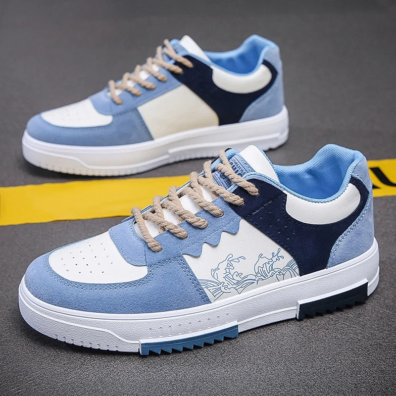 Chaussures de skate pour hommes, semelles souples, coupe basse, style rétro, chaussures décontractées pour la marche quotidienne, confortables, antidérapantes, chaussures de sport pour hommes