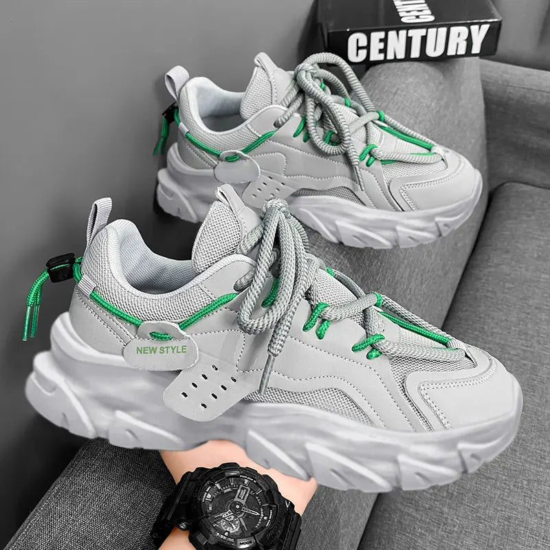 Chaussures pour hommes respirant à semelles épaisses espadrilles décontractées en plein air course quatre saisons nouveau Tennis hommes semelles souples confort hommes baskets